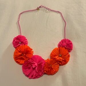 Crewcuts Pink and Orange Flower Necklace